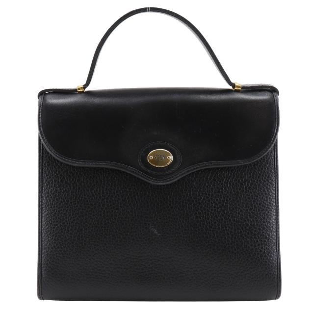 Dior クリスチャンディオール CDロゴ ヴィンテージ ヴィンテージ カーフ 黒 ハンドバッグ