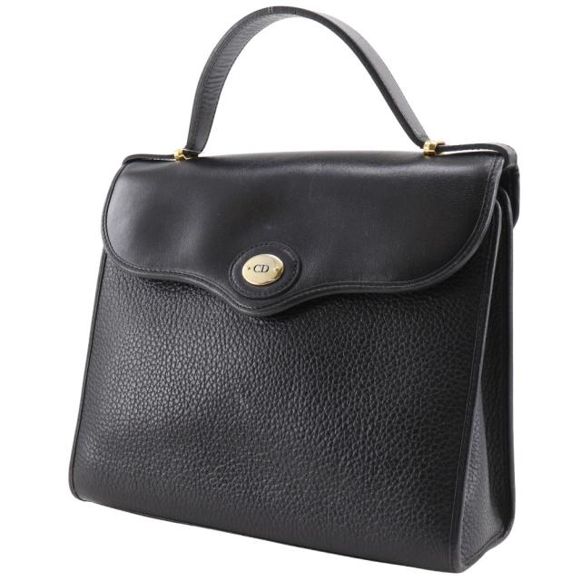 Dior クリスチャンディオール CDロゴ ヴィンテージ ヴィンテージ カーフ 黒 ハンドバッグ Dior クリスチャンディオール CDロゴ ヴィンテージ ヴィンテージ