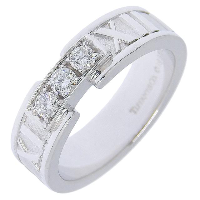 ティファニー　3Pダイヤモンド　アトラス　k18ホワイトゴールドリング TIFFANY&Co. ティファニー 美品 ダイヤ アトラス リング 6.5号 750