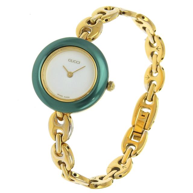GUCCI グッチ チェンジベゼル 11/12.2 金メッキ クオーツ アナログ表示