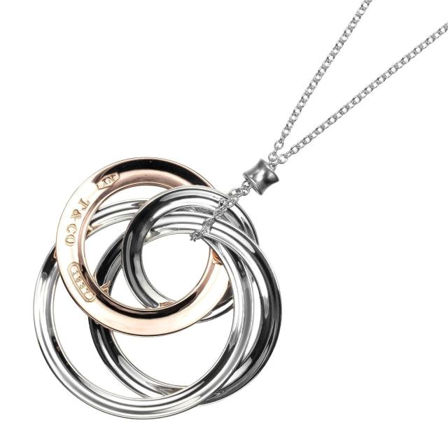 TIFFANY インターロッキング 4サークルネックレス シルバー925 メタル TIFFANY インターロッキング 4サークルネックレス シルバー925