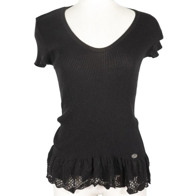 CHANEL ブラック 半袖ニット 42 CHANEL ブラック 半袖ニット CHANEL ブラック 半袖ニット 42 楽天市場