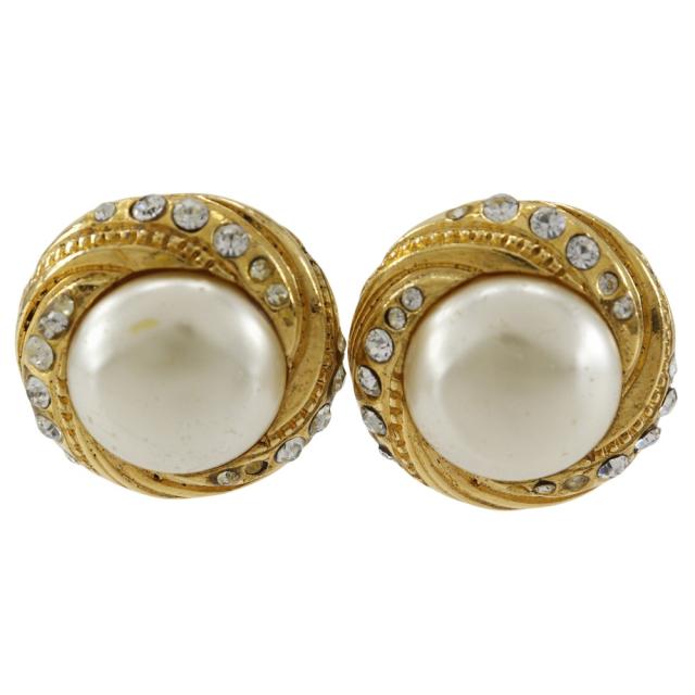 CHANEL シャネル ヴィンテージ 金メッキ ゴールド イヤリング 27.2g レディース 【中古】