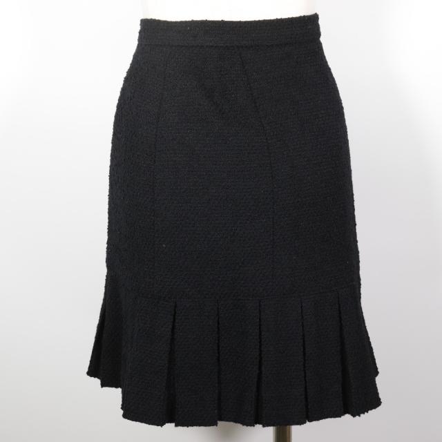 CHANEL シャネル プリーツスカート P09451V05945 97A ウール 黒 スカート レディース 【中古】_2