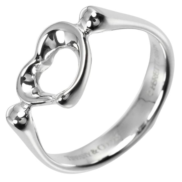 美品 Tiffany&Co. ティファニー オープンハート リング 指輪 8号 TIFFANY&Co. ティファニー オープンハート リング 指輪 8号 Pt950