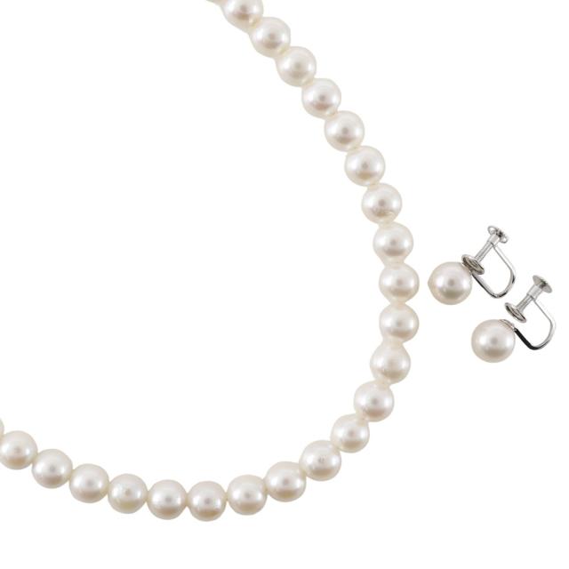 真珠 イヤリングセット パール ネックレス 30.2g レディース 【中古】