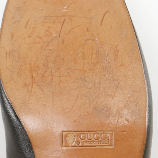GUCCI グッチ 置き目毛革 なめし革 茶 パンプス レディース 【中古】