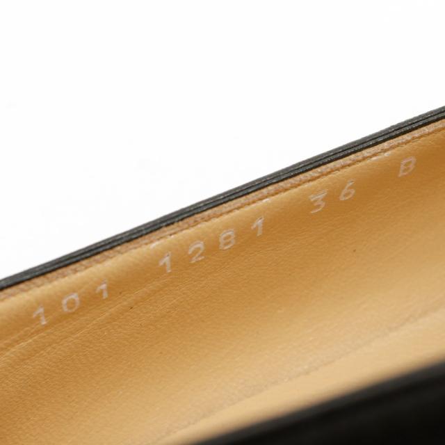 GUCCI グッチ 置き目毛革 なめし革 茶 パンプス レディース 【中古】