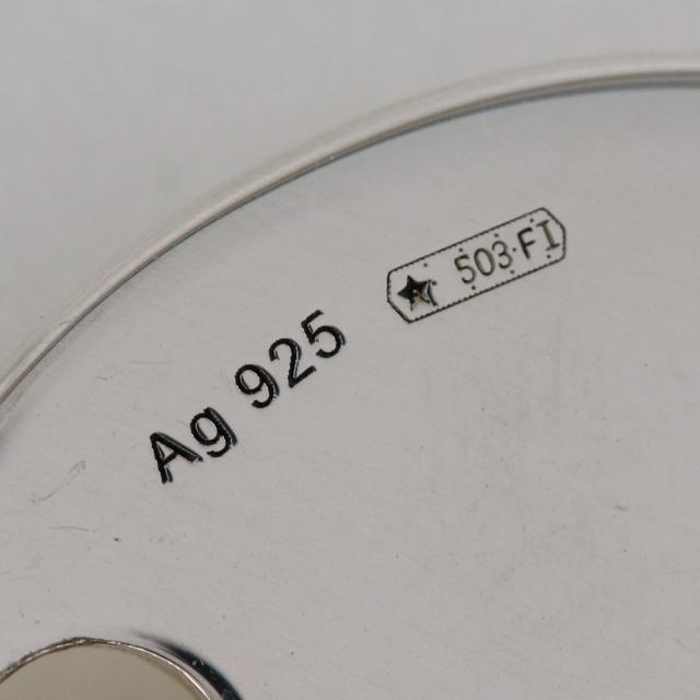 GUCCI グッチ トレードマーク ロゴ ラウンド シルバー925 ピアス 12.1g