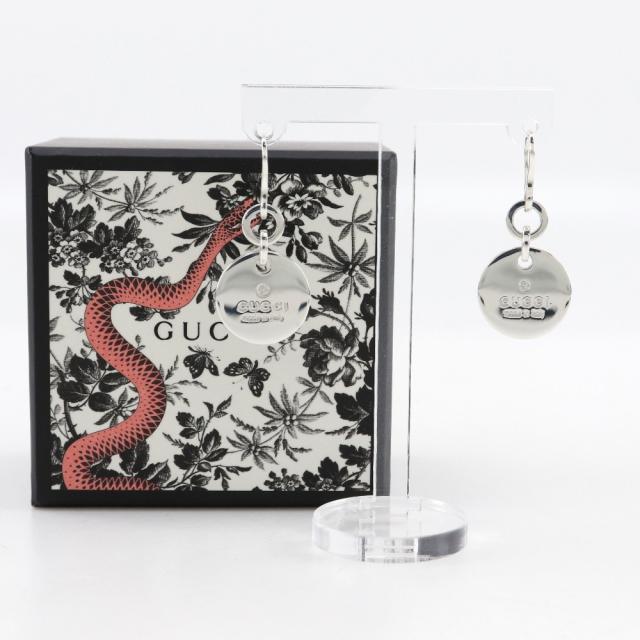 GUCCI グッチ トレードマーク ロゴ ラウンド シルバー925 ピアス 12.1g
