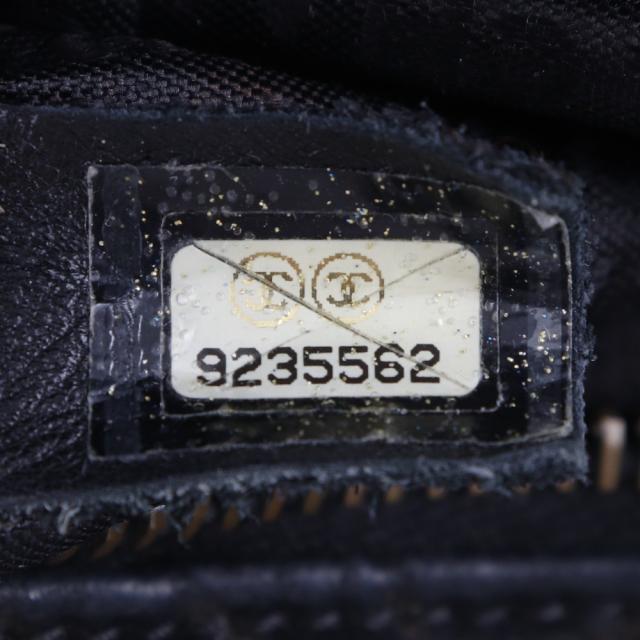 CHANEL シャネル カメリア チェーンショルダー スウェード 黒 トート