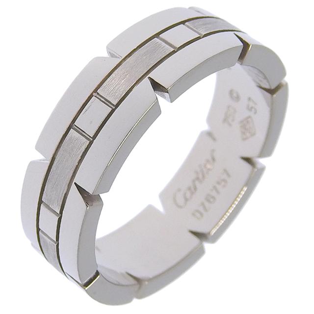 CARTIER カルティエ タンクフランセーズ K18ホワイトゴールド 16.5号 リング・指輪 9.8g