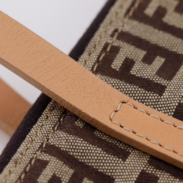FENDI フェンディ ズッキーノ 8BH022 キャンバス 茶 トートバッグ