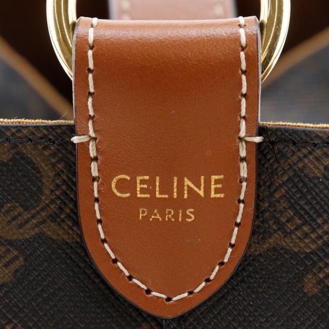 CELINE セリーヌ ストラップボックス トリオンフ 197142BZJ PVC 黒/茶