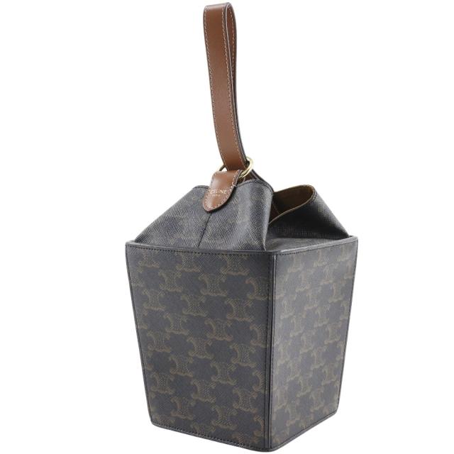 CELINE セリーヌ ストラップボックス トリオンフ 197142BZJ PVC 黒/茶 ハンドバッグ_1