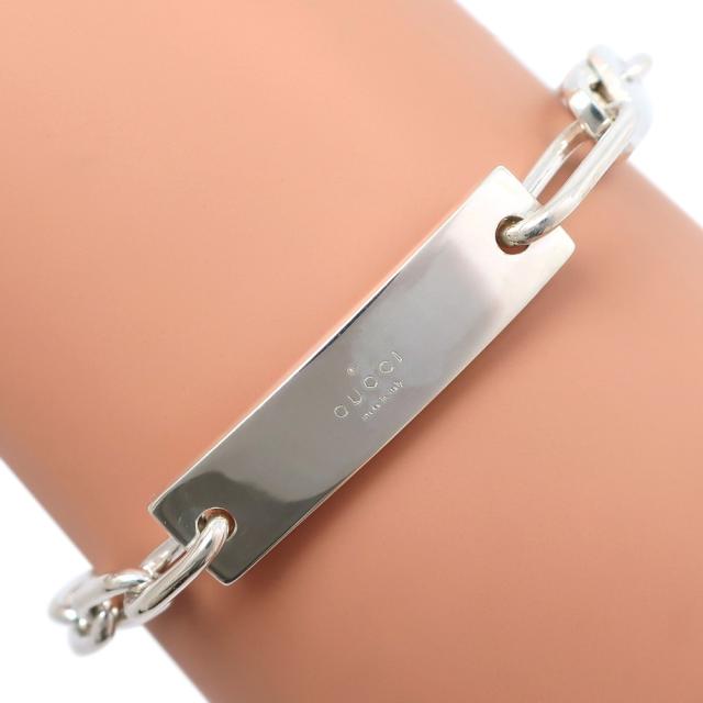GUCCI グッチ ロゴプレート シルバー925 ブレスレット 19.8g ユニ