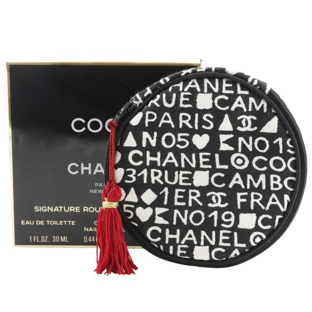 CHANEL シャネル メイクポーチ ノベルティ ノベルティ コットン 黒 ポーチ レディース_9
