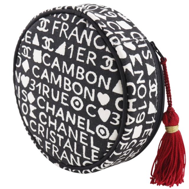 CHANEL シャネル メイクポーチ ノベルティ ノベルティ コットン 黒 ポーチ レディース_1