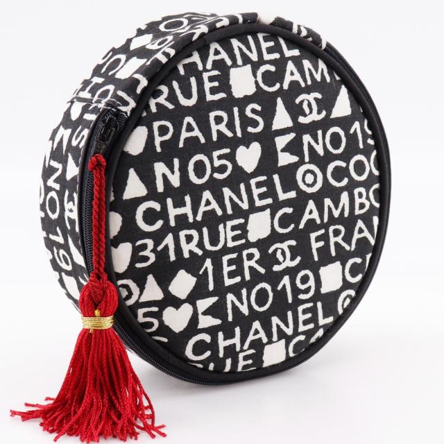 CHANEL シャネル メイクポーチ ノベルティ ノベルティ コットン 黒 ポーチ レディース_2