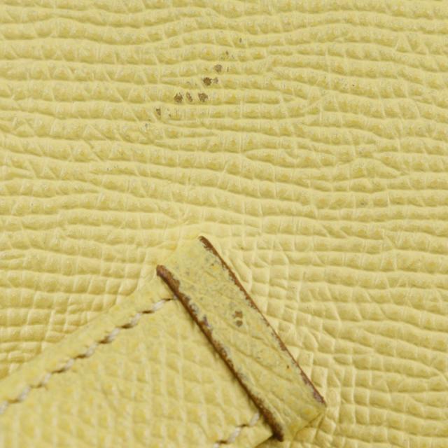 HERMES エルメス ベアンスフレ R 長財布 ヴォーエプソン 黄 レディース  