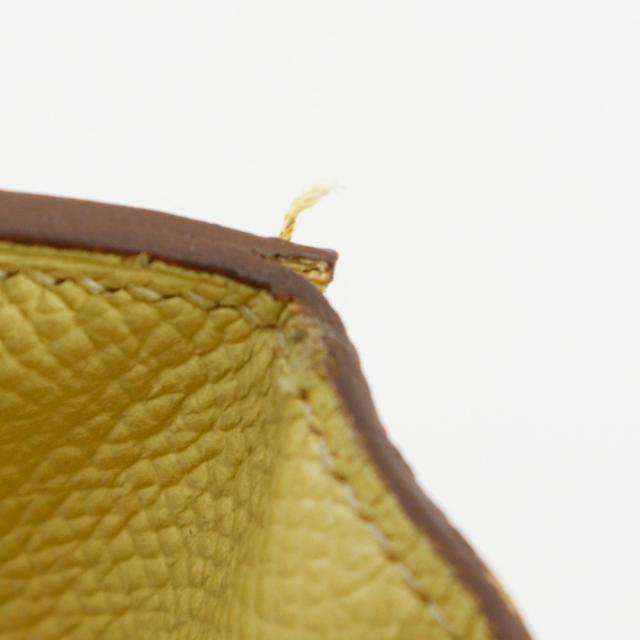 HERMES エルメス ベアンスフレ ヴォーエプソン 黄 長財布 レディース  