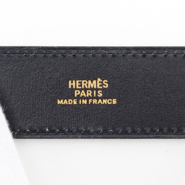 HERMES エルメス ボックスカーフ 黒 ブレスレット 9.0g ユニセックス 【中古】_7