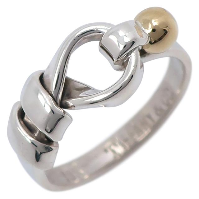 TIFFANY&COティファニーフック&アイシルバー&ゴールドリング指輪