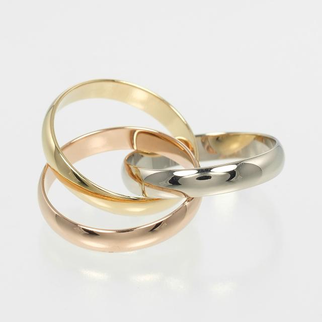 CARTIER カルティエ トリニティ K18ゴールド（YG×PG×WG） 9号 リング