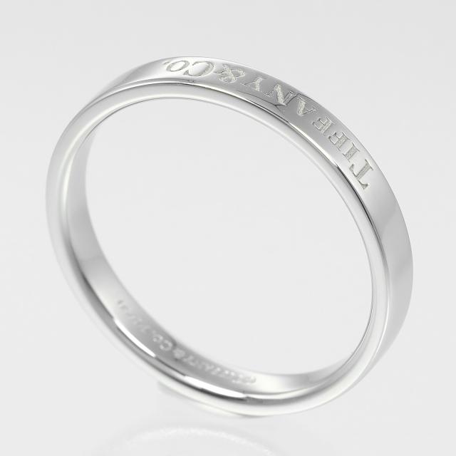 TIFFANY&Co. ティファニー バンドリング Pt950プラチナ 17.5号 リング