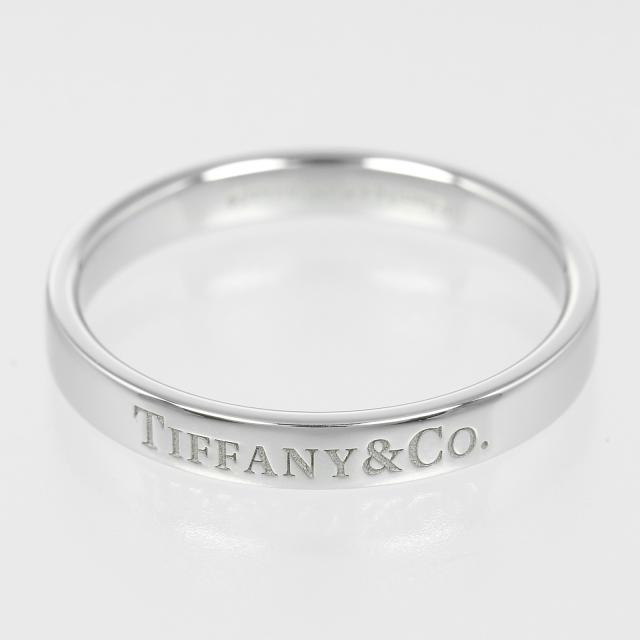 TIFFANY&Co. ティファニー バンドリング Pt950プラチナ 17.5号 リング