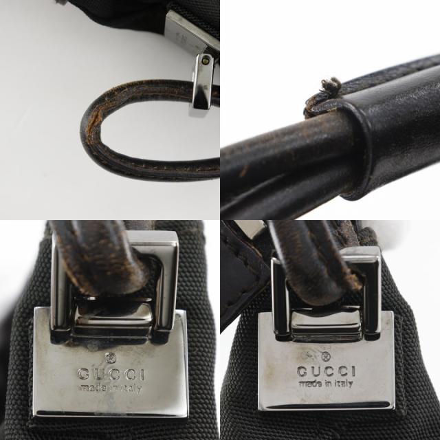 GUCCI グッチ 001.3766 ナイロンキャンバス 黒 ショルダーバッグ レディース 【中古】_11