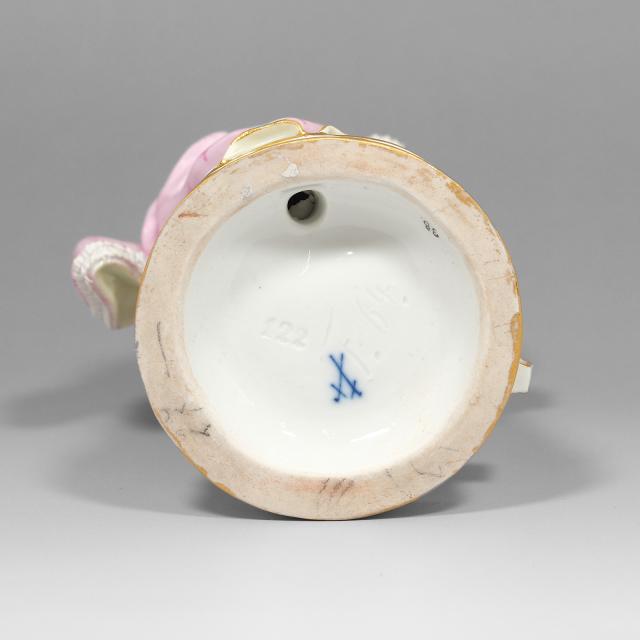 Meissen マイセン トランプする女性 カードプレイヤー 置物 オブジェ _ 【中古】_8
