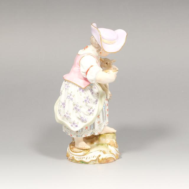Meissen マイセン 羊飼いの少女 置物 オブジェ _ 【中古】