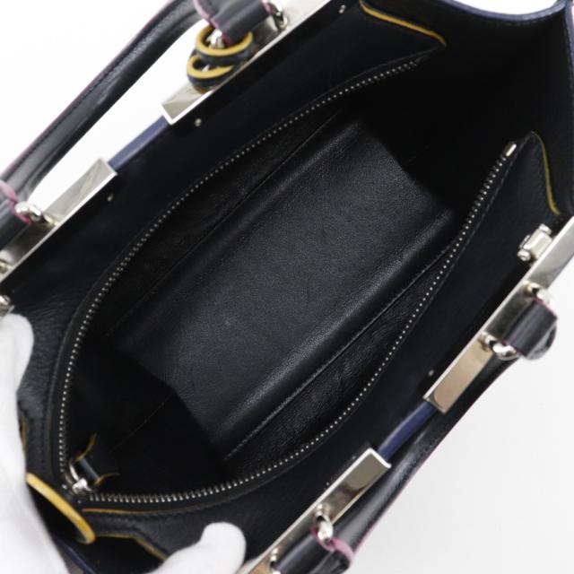 FENDI フェンディ プチトロワジュール 2WAYショルダー 8BH333 レザー 黒 ハンドバッグ_5