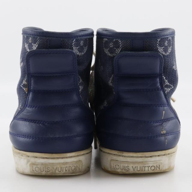 LOUIS VUITTON ルイ・ヴィトン ハイカット モノグラムデニム 青 スニーカー レディース_2