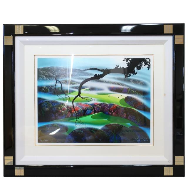 アイベンロール【霧に濡れた山】 シルクスクリーン 312/350 絵画 ユニ