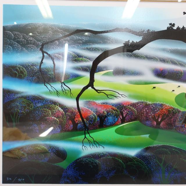 アイベンロール【霧に濡れた山】 シルクスクリーン 312/350 絵画 ユニ