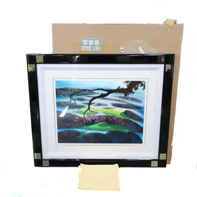 アイベンロール【霧に濡れた山】 シルクスクリーン 312/350 絵画 ユニ