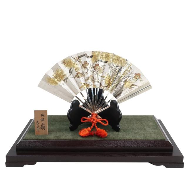 【】 関武比古 作 【 純銀 扇 】 置物 純銀 シルバー ユニセックス 置物 オブジェ 関武比古 作 【 純銀 扇 】 置物 純銀 シルバー 置物 オブジェ