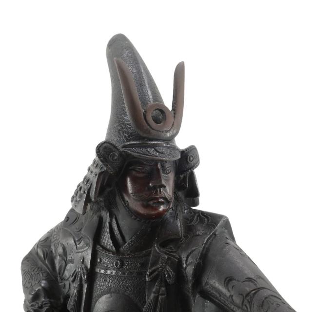 加藤清正公 ブロンズ像 金属製 置物 オブジェ ユニセックス 【中古】