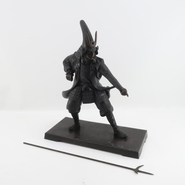 加藤清正公 ブロンズ像 金属製 置物 オブジェ ユニセックス 【中古】