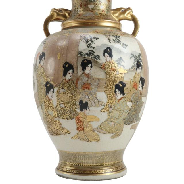 薩摩焼 金襴手武将美人図花生 陶磁器 ユニセックス 骨董品 薩摩焼 金襴手武将美人図花生 陶磁器 骨董品 ユニセックス 【中古】