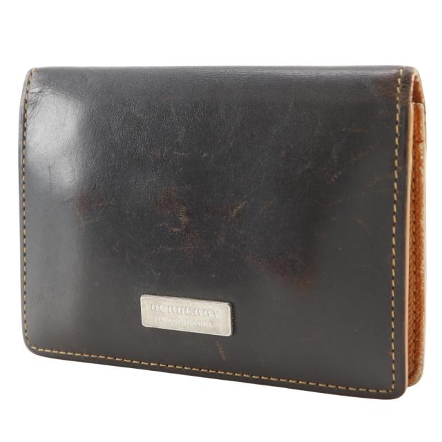 【新品未使用】バーバリーブラックレーベル 名刺入れ カードケース 財布 バーバリーブラックレーベル カードケース カード入れ レザー ブラック