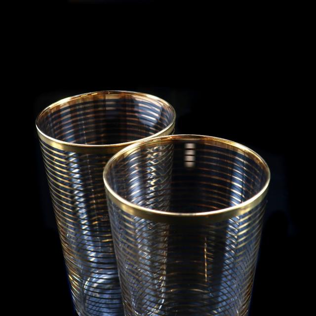 Baccarat バカラ オールドバカラ 金線文グラス 2客 ガラス 食器 _ 【中古】_3