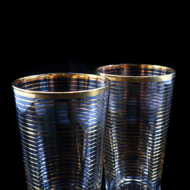 Baccarat バカラ オールドバカラ 金線文グラス 2客 ガラス 食器 _