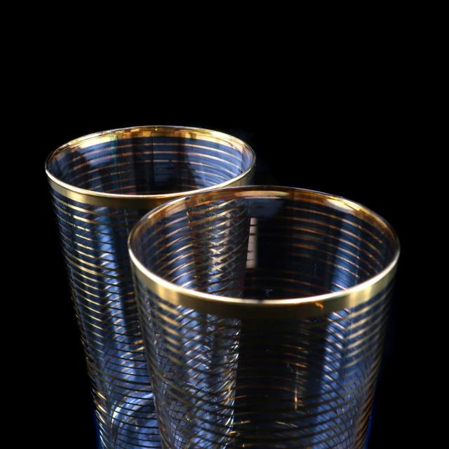 Baccarat バカラ オールドバカラ 金線文グラス 2客 ガラス 食器 _ 【中古】_3