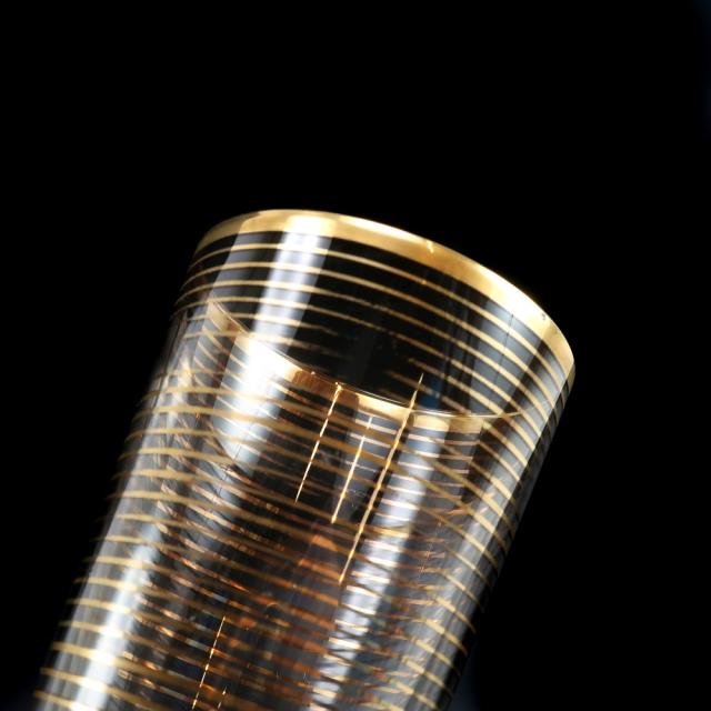 【洋食器】オールドバカラ風　金線ガラスコップ Baccarat バカラ オールドバカラ 金線文グラス 2客 ガラス 食器 _