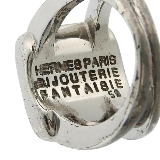 HERMES エルメス コロゾ セリエ BIJOUTERIE FANTAISIE 金属製 11号 シルバー リング・指輪 10.4g_5