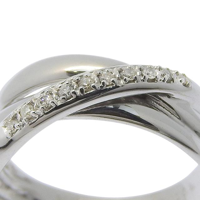 K 18 クロスデザイン リング　１２号 クロスデザイン K18ホワイトゴールド 12号 リング・指輪 4.6g