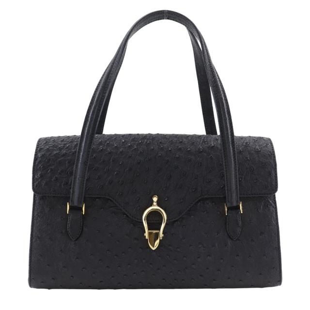 BALLY オーストリッチハンドバッグ BALLYオーストリッチレザーハンドバッグ